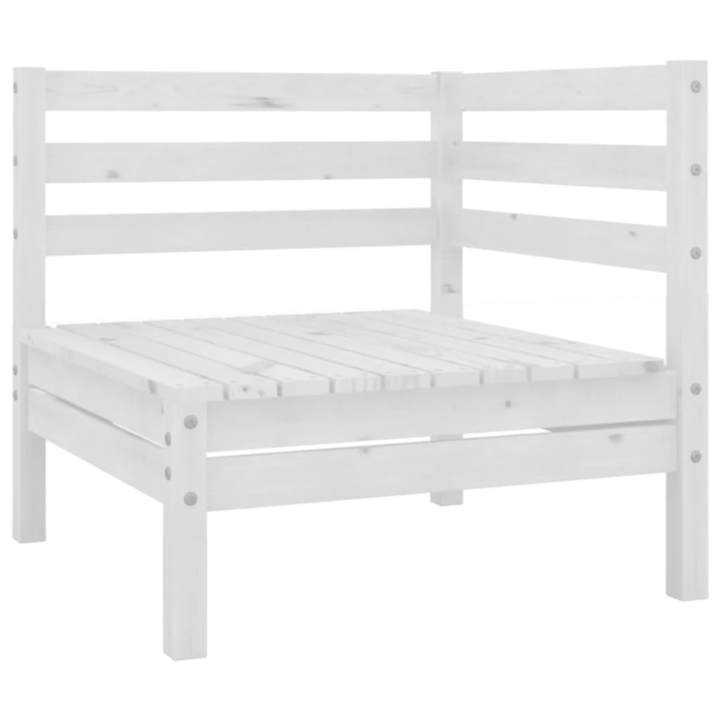 vidaXL 9 pcs conjunto lounge de jardim pinho maciço branco