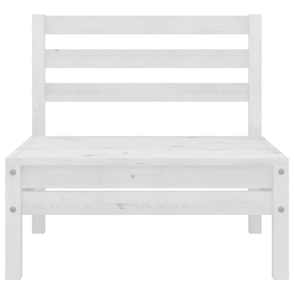 vidaXL 9 pcs conjunto lounge de jardim pinho maciço branco