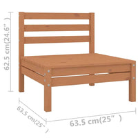 vidaXL 8 pcs conjunto lounge de jardim pinho maciço