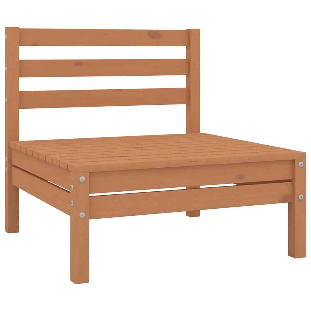 vidaXL 8 pcs conjunto lounge de jardim pinho maciço