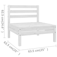 vidaXL 6 pcs conjunto lounge de jardim pinho maciço branco