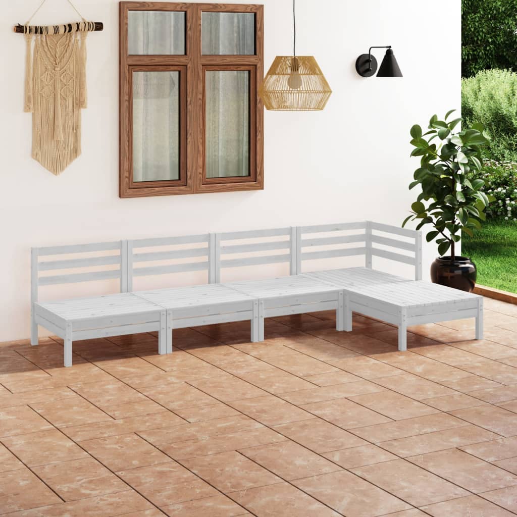 vidaXL 5 pcs conjunto lounge de jardim pinho maciço