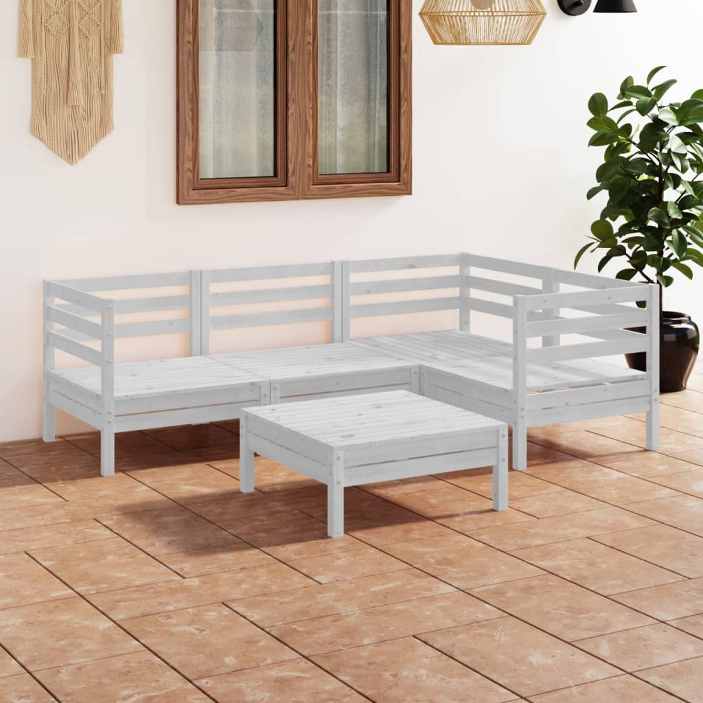 vidaXL 5 pcs conjunto lounge de jardim pinho maciço