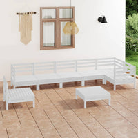 vidaXL 8 pcs conjunto lounge de jardim pinho maciço