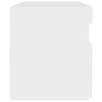 vidaXL Mesa de cabeceira & luzes LED 60x35x40 cm deriv. madeira branco