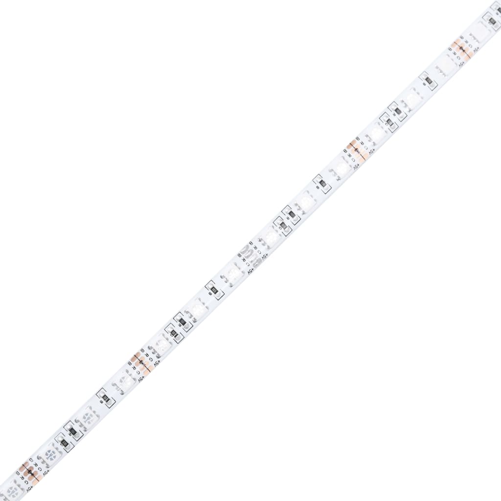 vidaXL Mesa de cabeceira & luzes LED 60x35x40 cm deriv. madeira branco