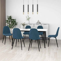 vidaXL Cadeiras de jantar 6 pcs veludo azul