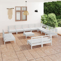 vidaXL 13 pcs conjunto lounge de jardim pinho maciço
