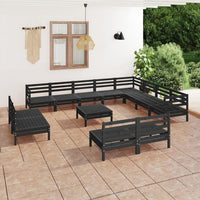 vidaXL 13 pcs conjunto lounge de jardim pinho maciço