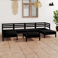 vidaXL 7 pcs conjunto lounge de jardim pinho maciço