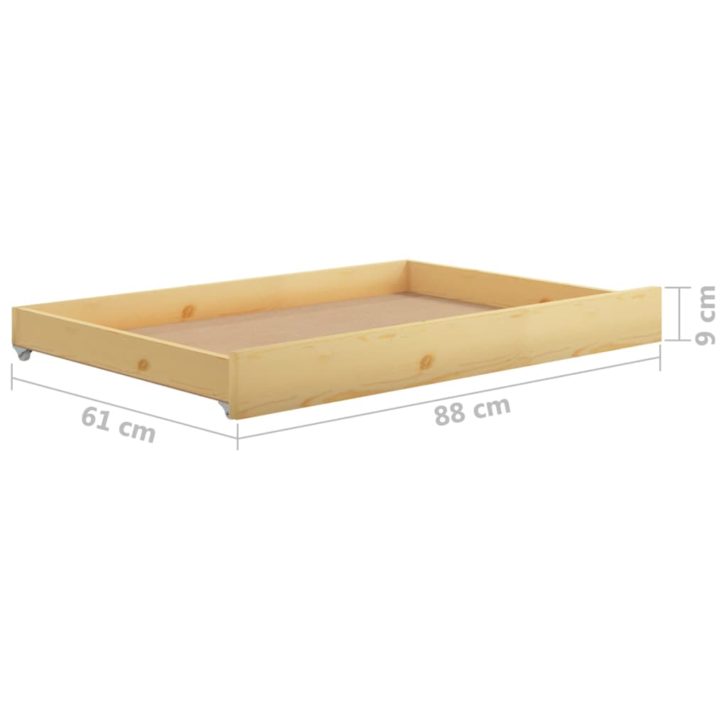 vidaXL Estrutura sofá-cama de puxar 2x(90x200) cm pinho maciço branco