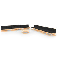 vidaXL 13 pcs conjunto lounge de jardim pinho maciço