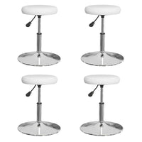 vidaXL Cadeiras de jantar 4 pcs couro artificial branco
