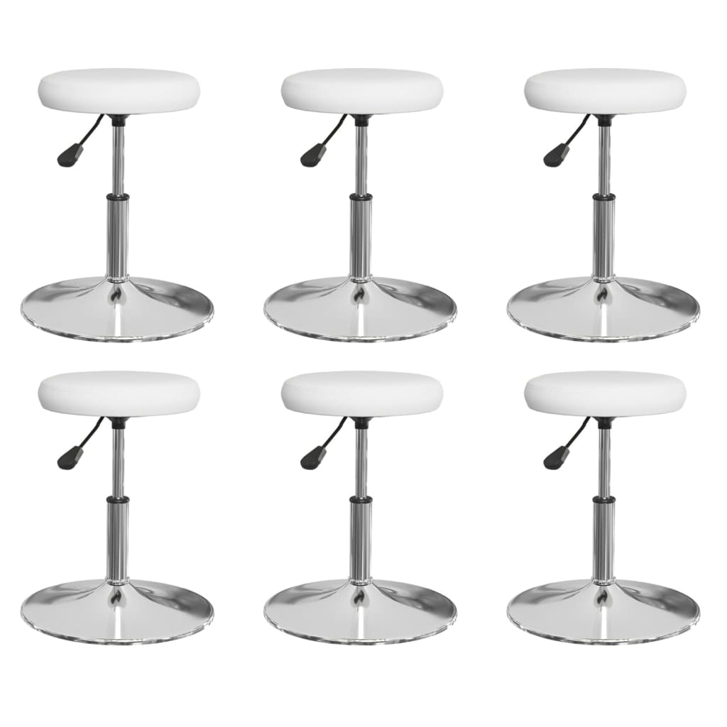 vidaXL Cadeiras de jantar 4 pcs couro artificial branco