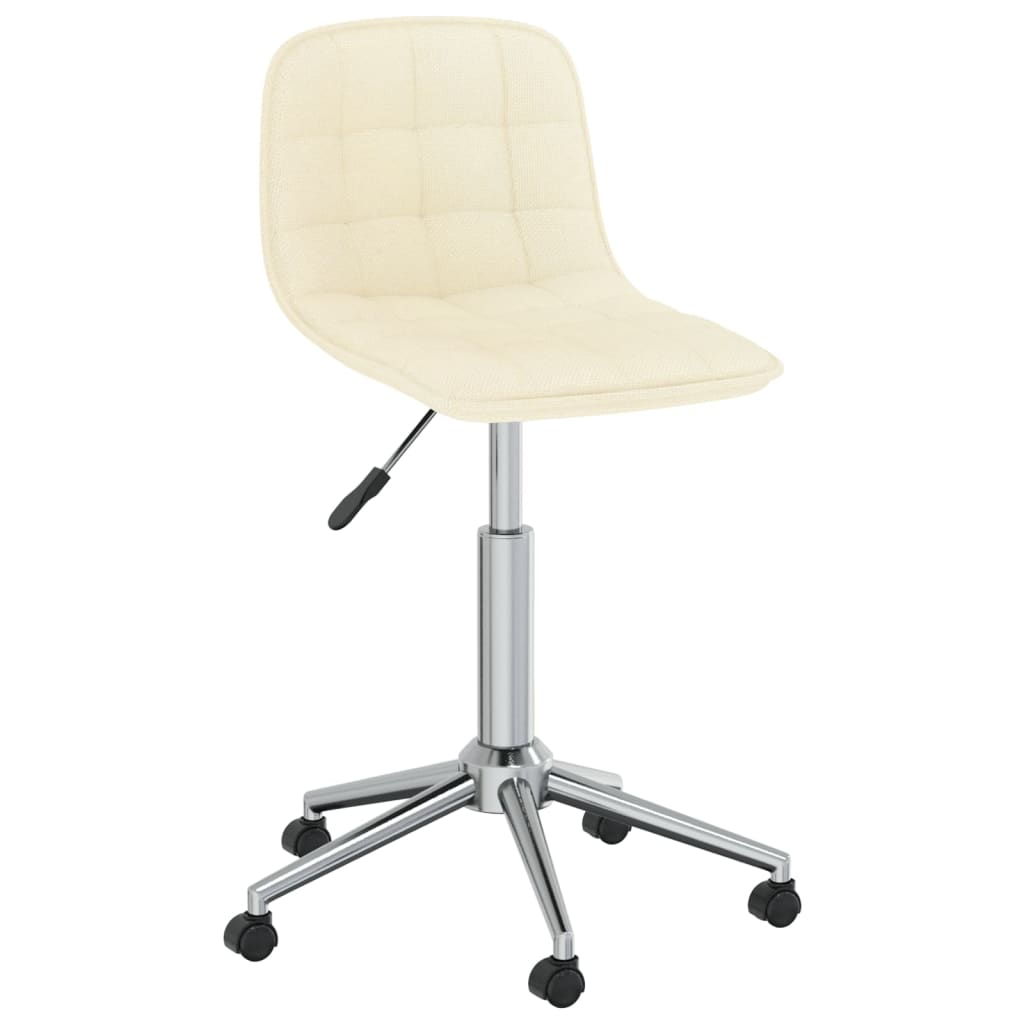 vidaXL Cadeira de escritório giratória tecido cor creme