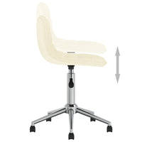 vidaXL Cadeira de escritório giratória tecido cor creme