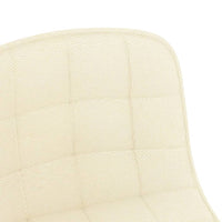 vidaXL Cadeira de escritório giratória tecido cor creme