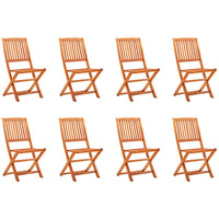 vidaXL Cadeiras de jardim dobráveis 6 pcs eucalipto maciço