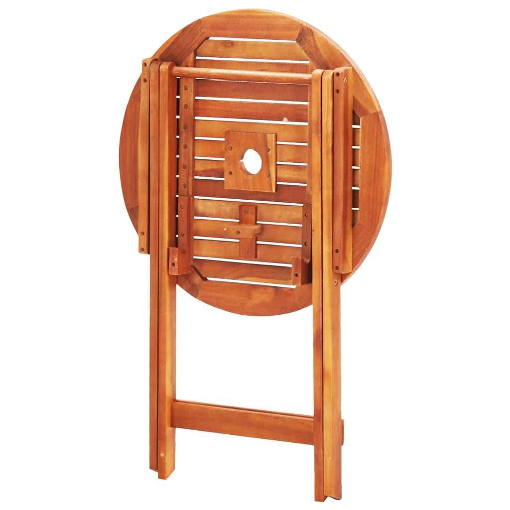 vidaXL 3 pcs conj. jantar exterior dobrável madeira eucalipto maciça