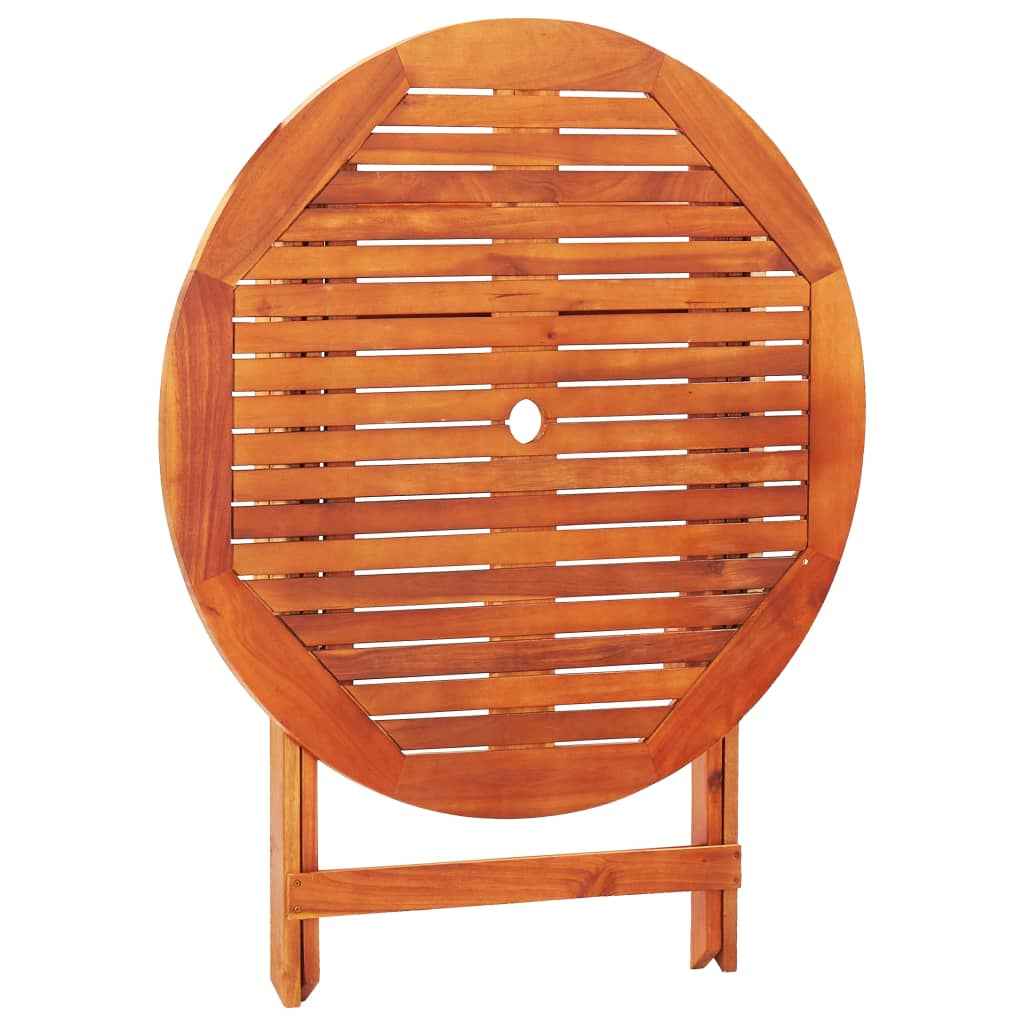 vidaXL 5 pcs conj. jantar exterior dobrável madeira eucalipto maciça