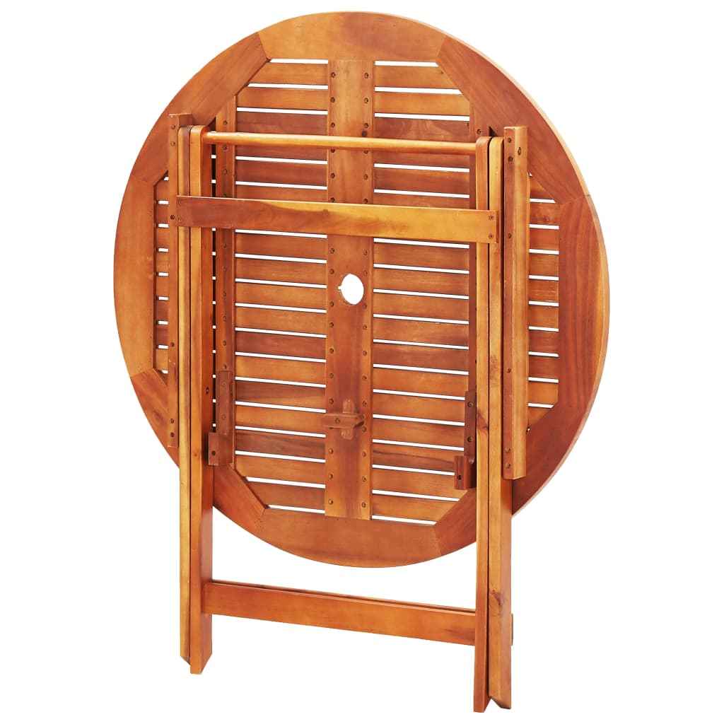 vidaXL 5 pcs conj. jantar exterior dobrável madeira eucalipto maciça