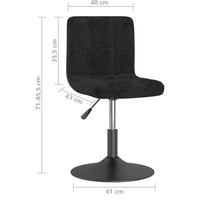 vidaXL Cadeiras de jantar giratórias 4 pcs veludo preto
