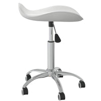vidaXL Cadeira de jantar giratória couro artificial branco