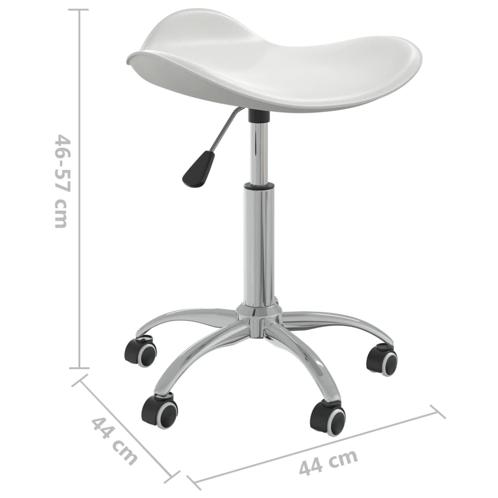 vidaXL Cadeira de jantar giratória couro artificial branco