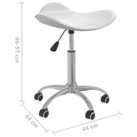vidaXL Cadeira de jantar giratória couro artificial branco