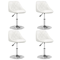 vidaXL Cadeiras de jantar 4 pcs couro artificial branco