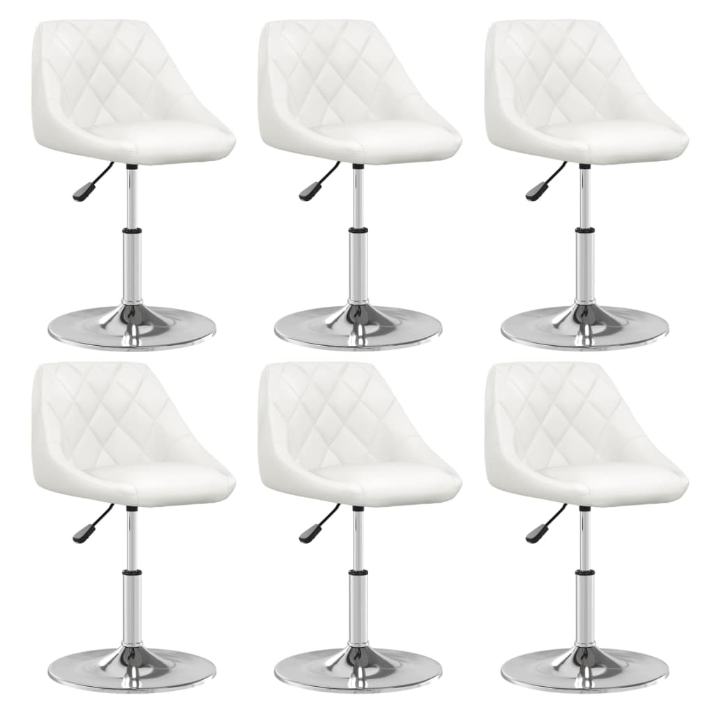 vidaXL Cadeiras de jantar 4 pcs couro artificial branco