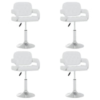 vidaXL Cadeiras de jantar giratórias 4 pcs couro artificial branco