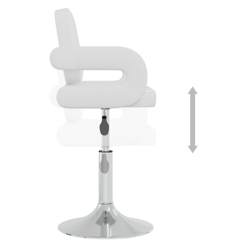 vidaXL Cadeiras de jantar giratórias 4 pcs couro artificial branco