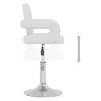 vidaXL Cadeiras de jantar giratórias 4 pcs couro artificial branco