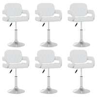 vidaXL Cadeiras de jantar giratórias 4 pcs couro artificial branco