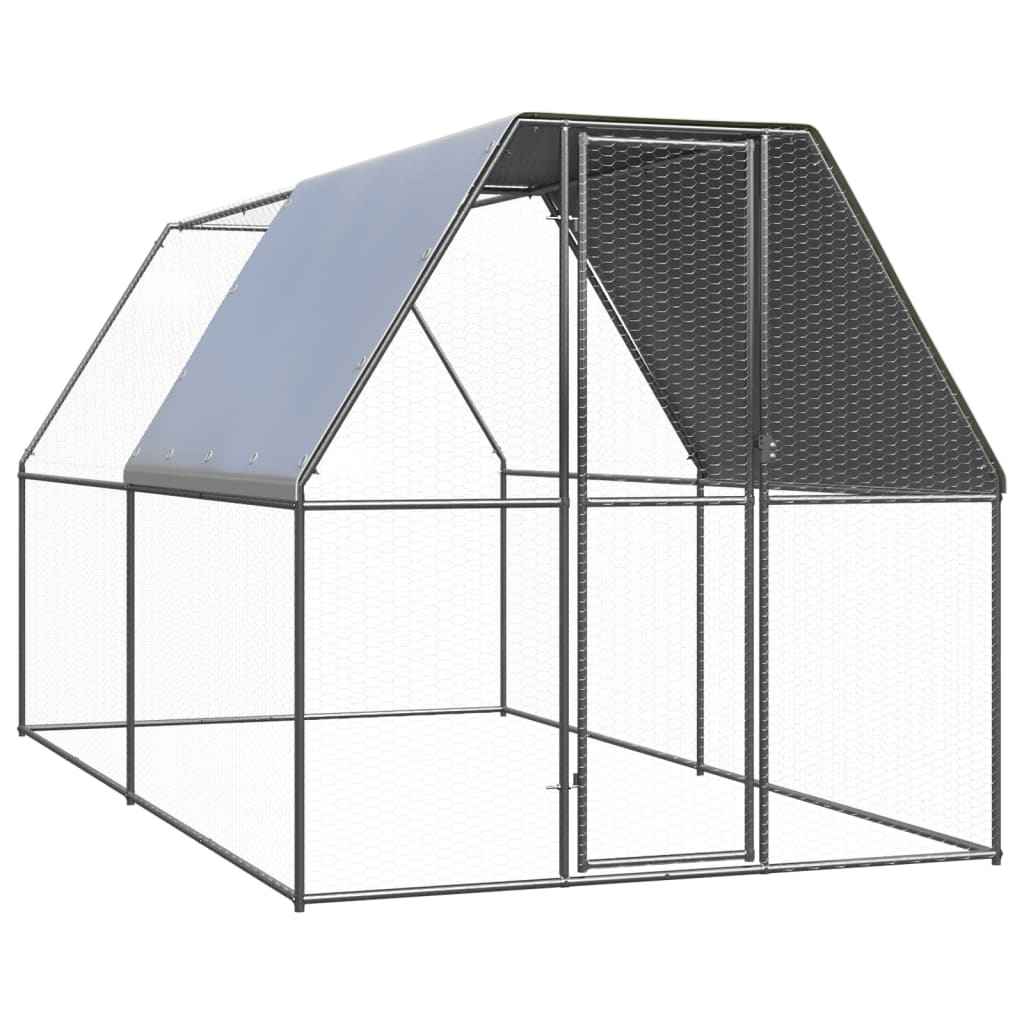 vidaXL Galinheiro de exterior 2x2x2 m aço galvanizado
