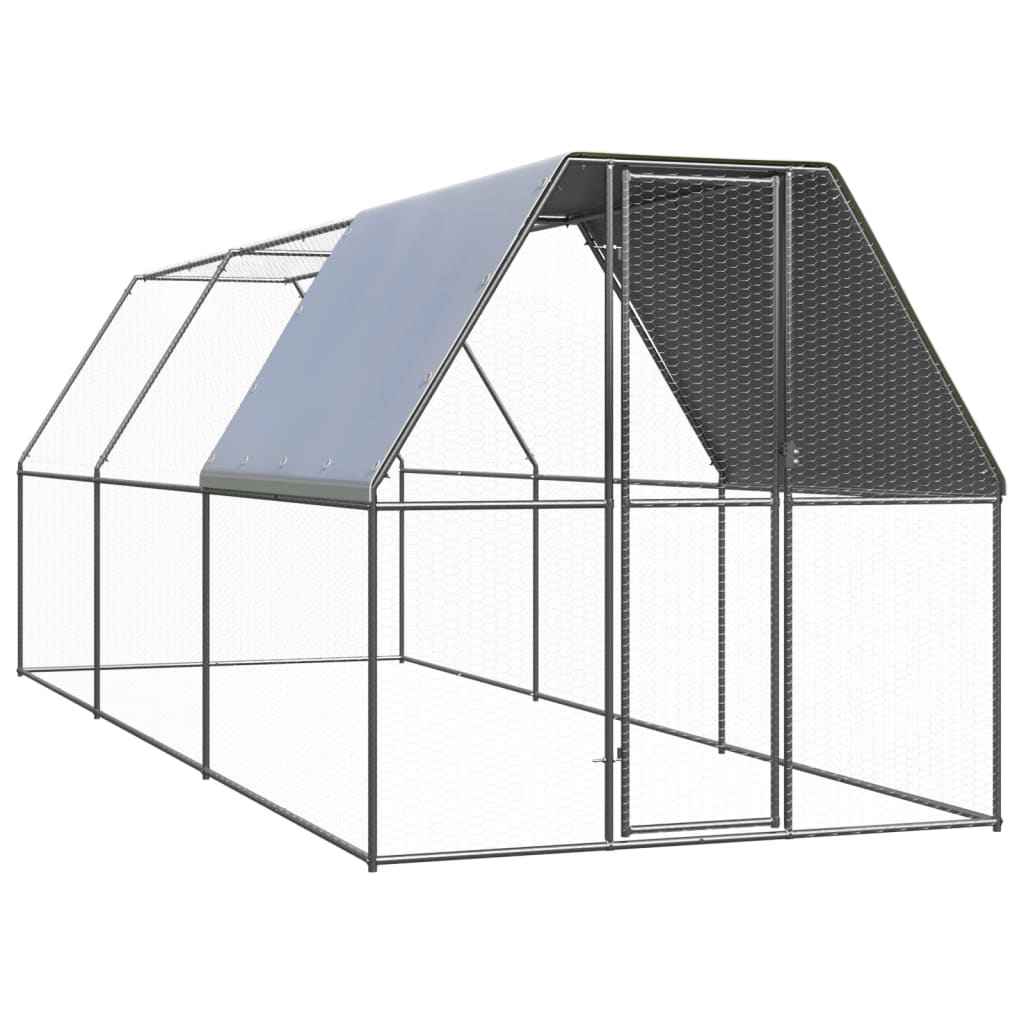 vidaXL Galinheiro de exterior 2x2x2 m aço galvanizado