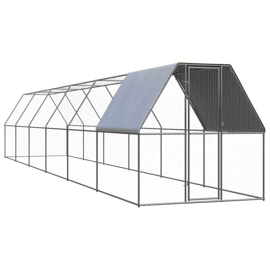 vidaXL Galinheiro de exterior 2x2x2 m aço galvanizado