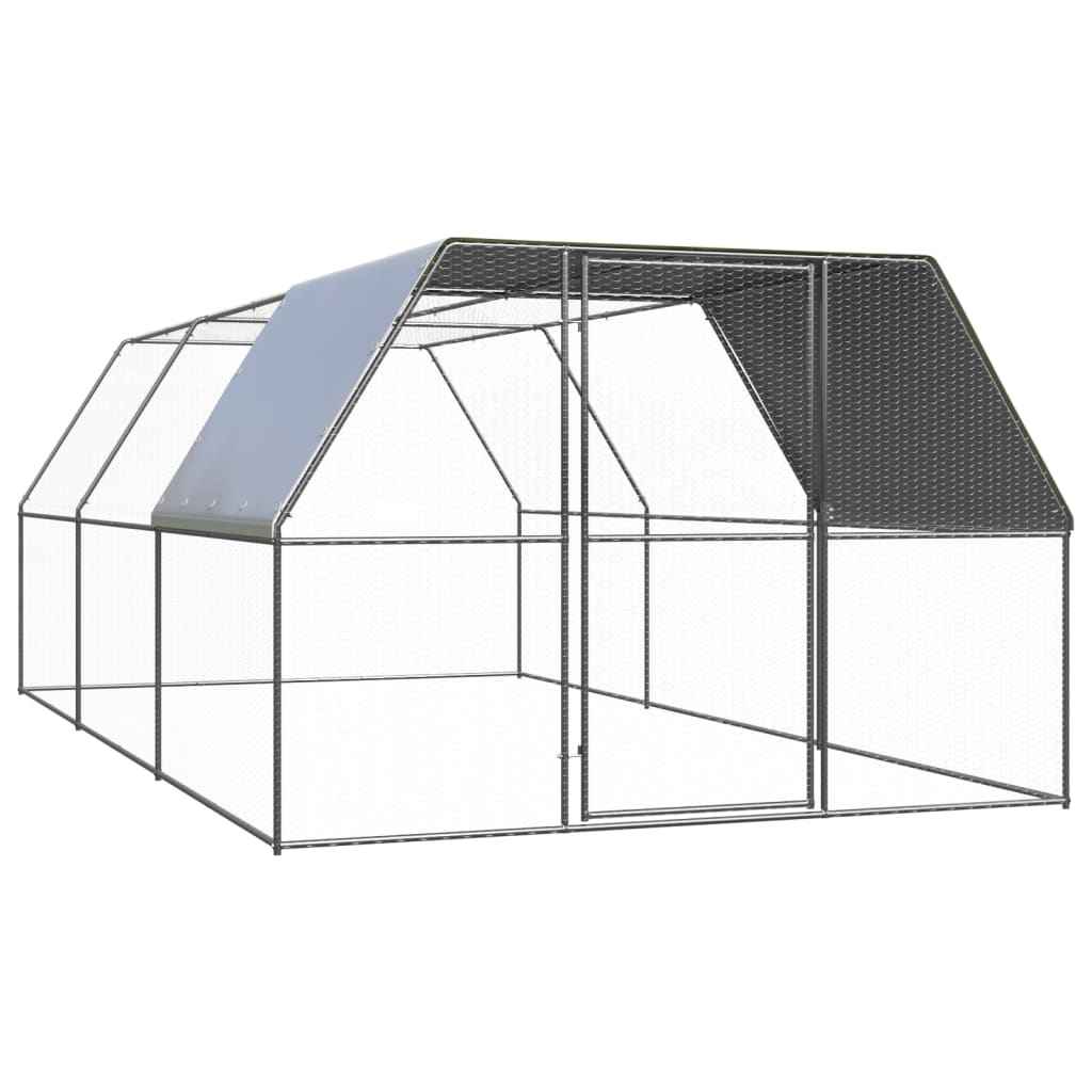 vidaXL Galinheiro de exterior 2x2x2 m aço galvanizado