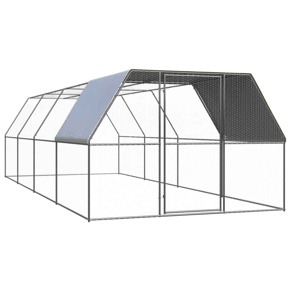 vidaXL Galinheiro de exterior 2x2x2 m aço galvanizado