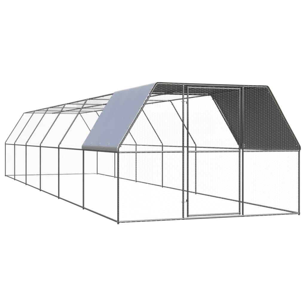 vidaXL Galinheiro de exterior 2x2x2 m aço galvanizado