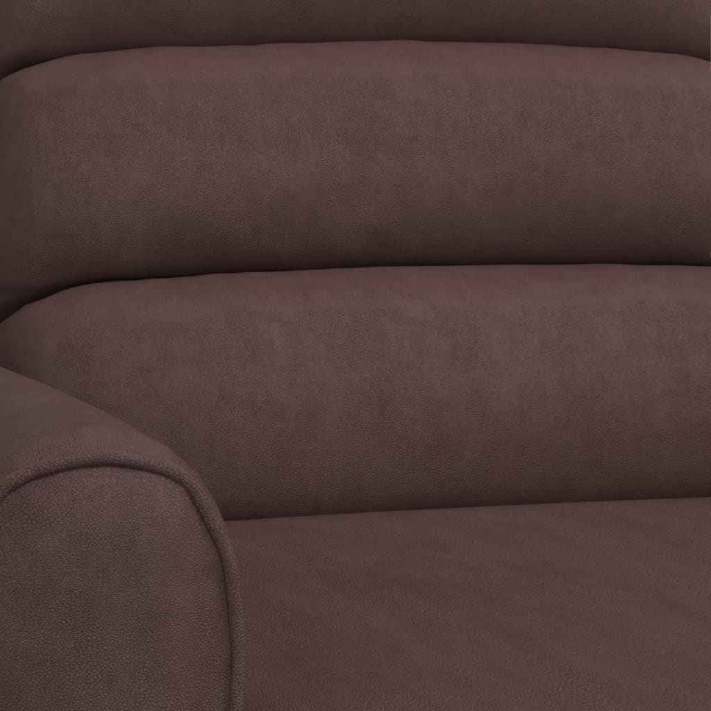 vidaXL Poltrona de massagens elevatória couro artificial castanho