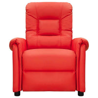 vidaXL Poltrona elevatória couro artificial vermelho