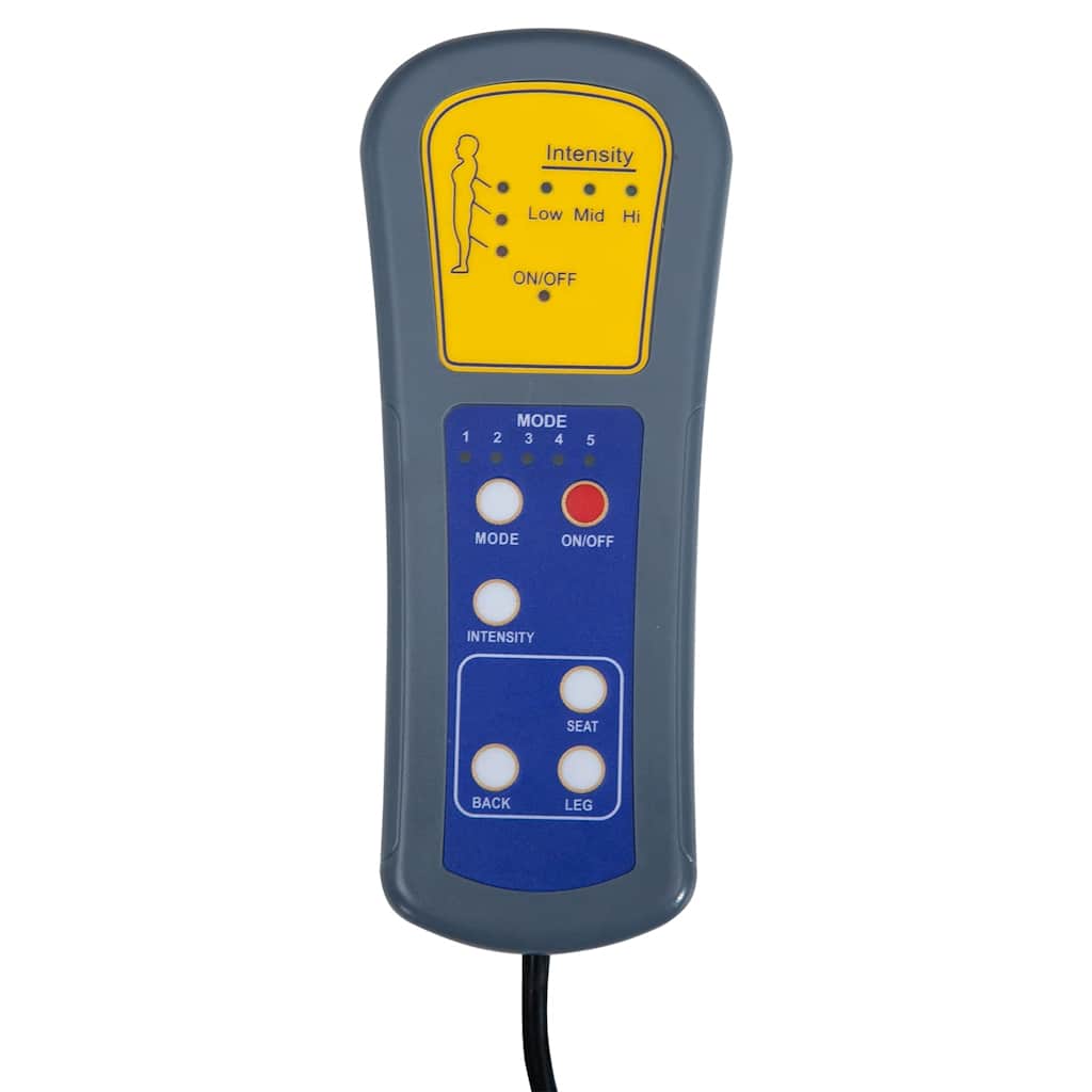 vidaXL Poltrona elevatória de massagens tecido cinzento-claro