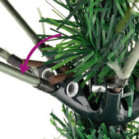 vidaXL Árvore de Natal com pinhas pré-iluminada 225 cm PVC e PE verde