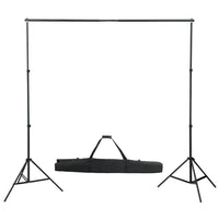 vidaXL Kit estúdio fotográfico c/ conj. de iluminação/fundo/refletor