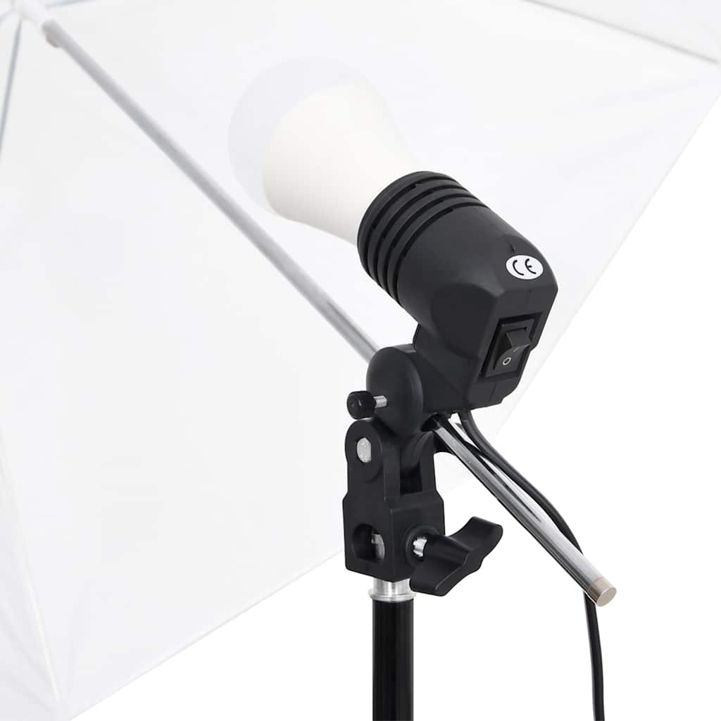 vidaXL Kit de estúdio fotográfico com conjunto de iluminação e fundo
