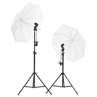 vidaXL Kit estúdio fotográfico c/ conj. de iluminação/fundo/refletor