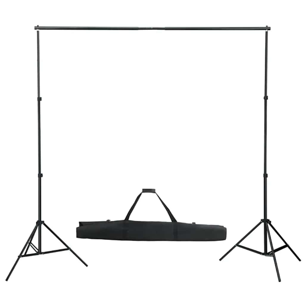 vidaXL Kit estúdio fotográfico c/ conj. de iluminação/fundo/refletor