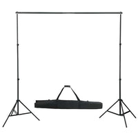 vidaXL Kit estúdio fotográfico c/ conj. de iluminação/fundo/refletor